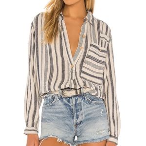 NWT Free People Summer Breeze Striped Tunic XL
